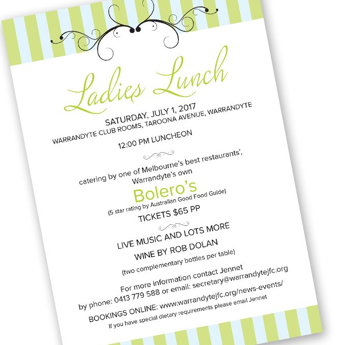 Ladies Lunch – 1st July 2017